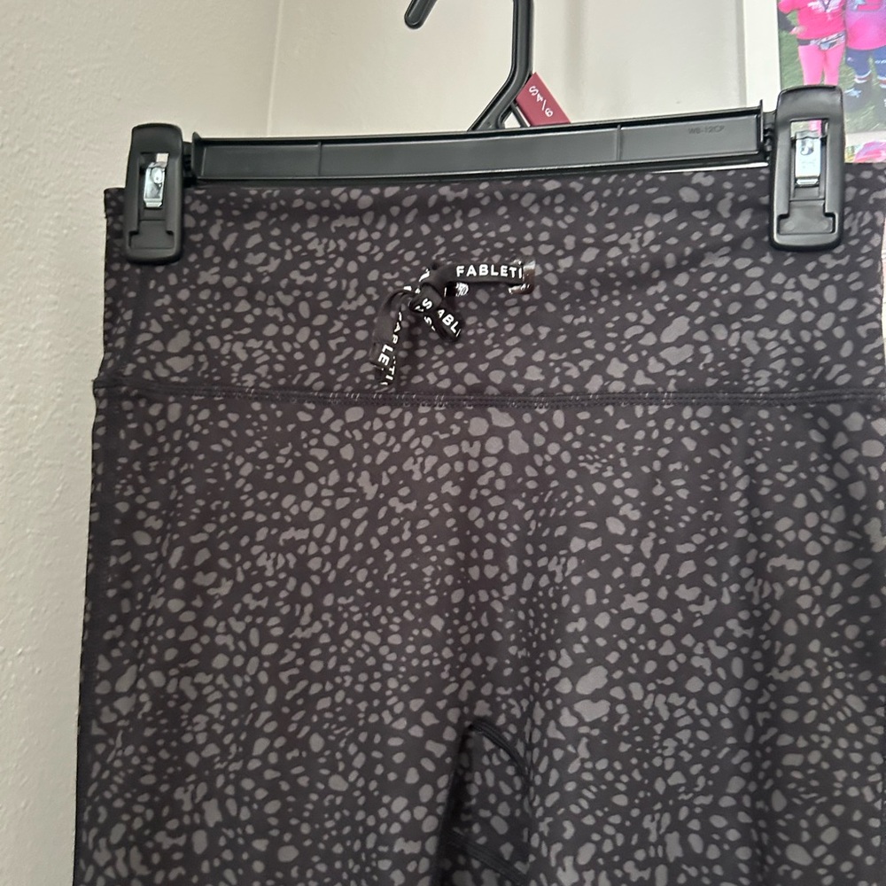 Fabletics Black Patterned Leggings - image 2